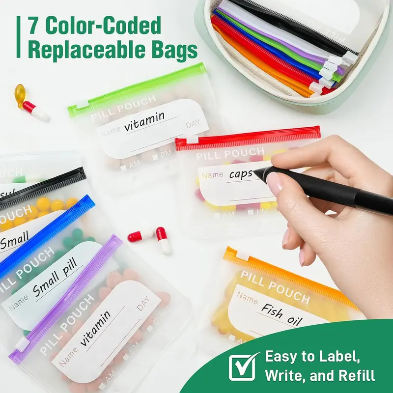 🔥Last Day 50% OFF - 💊The Ultimate A8 Waterproof Binder Pill Pouch Set