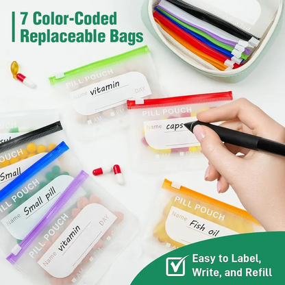 🔥Last Day 50% OFF - 💊The Ultimate A8 Waterproof Binder Pill Pouch Set