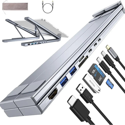 🔥Limited-time discount of 49%🔥8-in-1 USB-C Laptop Stand — with Multifunctional Docking Station💻