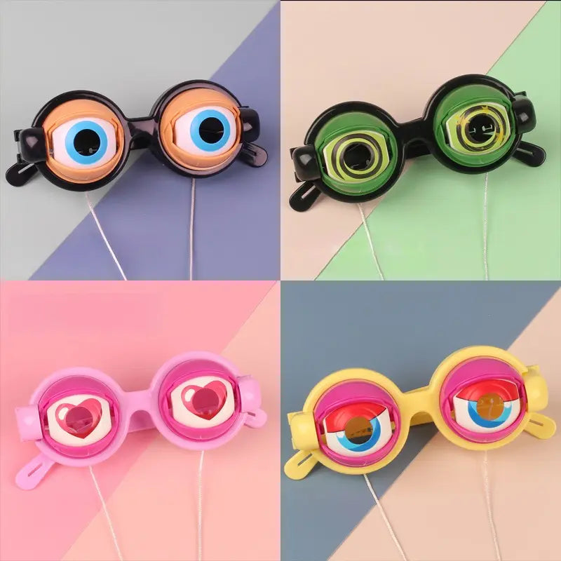 Fun and quirky glasses, suitable for children, creative prank toy, Easter, Christmas, and birthday gift, novelty and funny gadget, game accessory, suitable for party supplies.