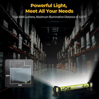 ⚡Under Hood Work Light Bar, 3000LM LED Magnetic Light Bar with Hooks, 5200mAh