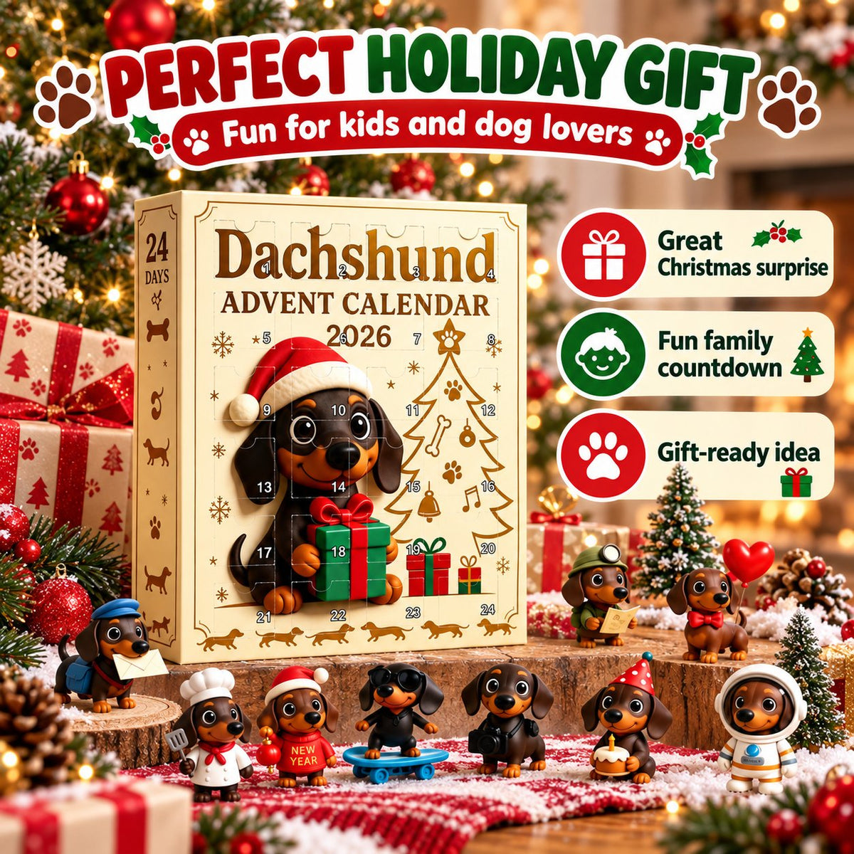 🔥🐶🎄 Dachshund Advent Calendar