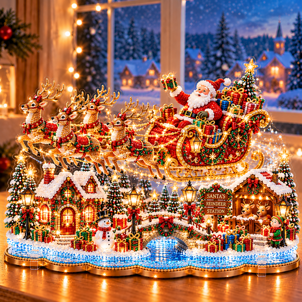 🎄Relaxing & Beginner-Friendly-💗 DIY Christmas Village Diamond Art✨