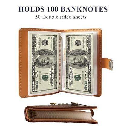 🔒100 Transparent Pocket Currency Collectors Album