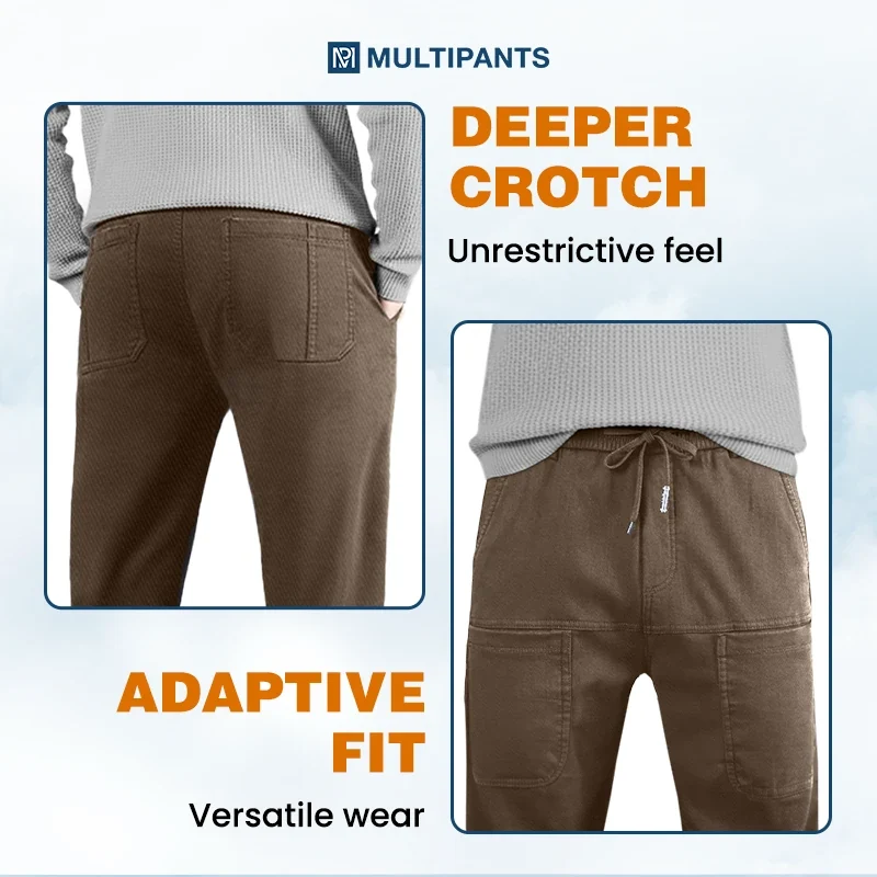 Deeper crotch adaptive fit cargo pants
