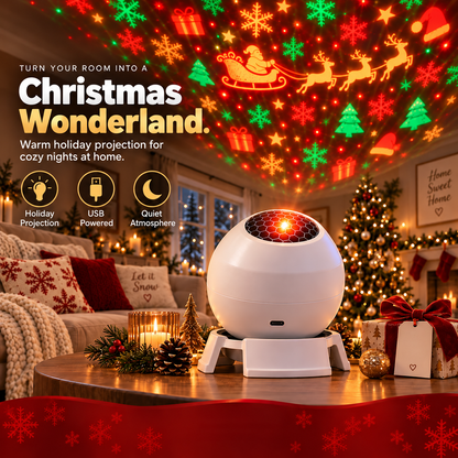 🎅Christmas Projection Light - USB Powered Festive Room Ceiling Decor✨
