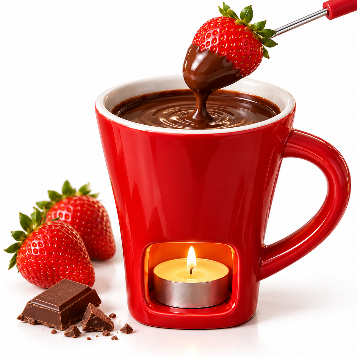 🍫 Cozy Chocolate Fondue Mug – Candle-Warmed Dessert Cup for Sweet Nights
