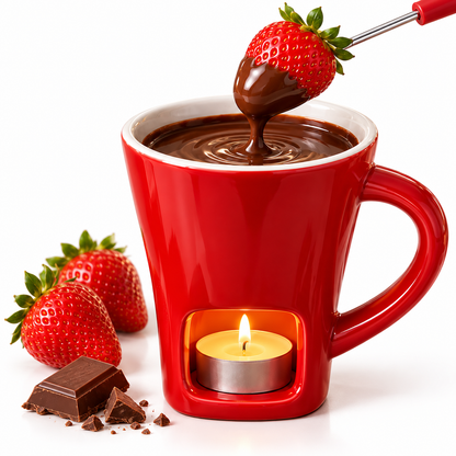 🍫 Cozy Chocolate Fondue Mug – Candle-Warmed Dessert Cup for Sweet Nights