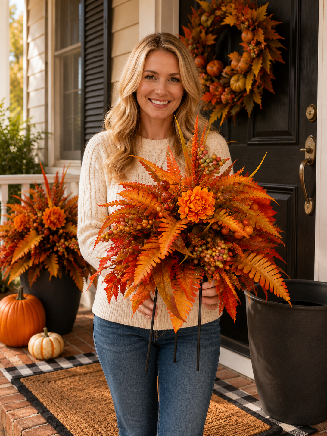 💥Hot Sale 50% off 🍂 Autumn Harvest Floral Garden Stake Arrangement
