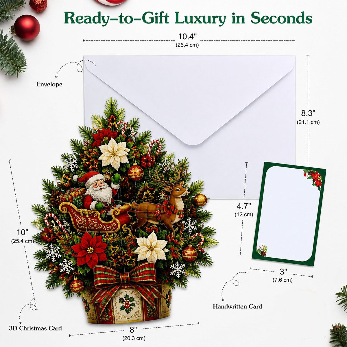 🔥 Pop-Up 3D Christmas Tree Card ✨ Turns Into Freestanding Festive Table Decor🔥