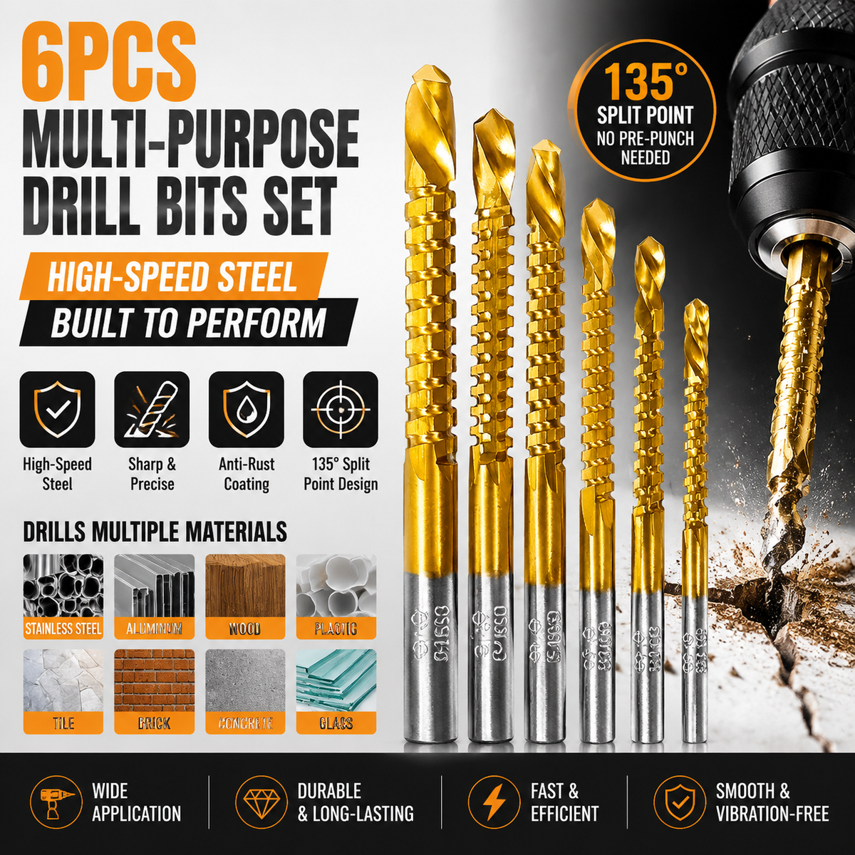 🔥Limited Time 50% Off✨6 Counts Metalworking Ldeal For Drilling