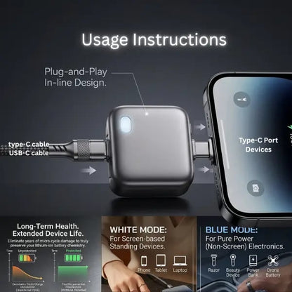 140W Auto-Eject Battery Guard – Smart USB-C Fast Charger