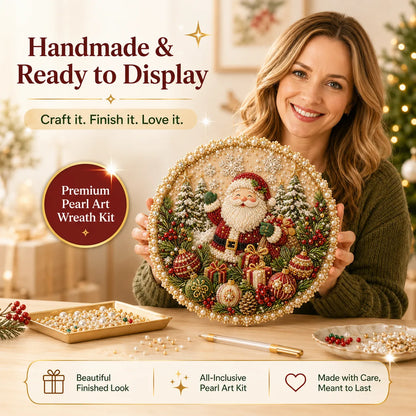 🌸 Four Seasons Pearl Art Wreath Kit – DIY Holiday Decor