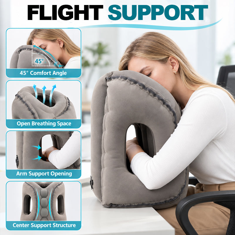 😴Inflatable Airplane Sleep Pillow – Sleep Better on Every Flight
