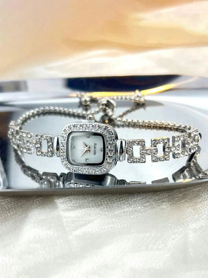 🔥Hot Sales 50% OFF🎁Women's Square Rhinestone Decor Watch