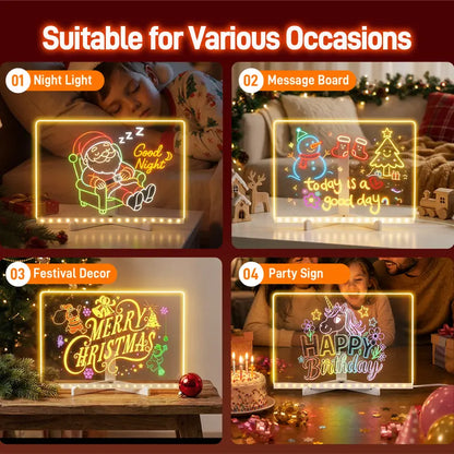 🎨🖌️LED Drawing Board for Kids with Light Effects✨
