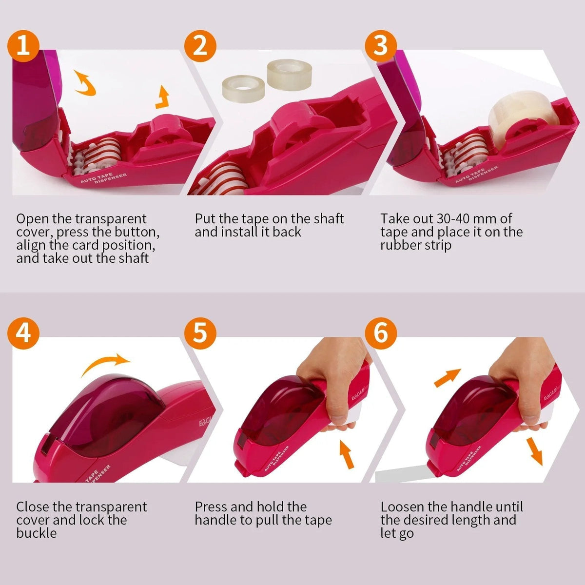 ✂️ One-Hand Tape Dispenser – Stop Reaching for Scissors Every Time