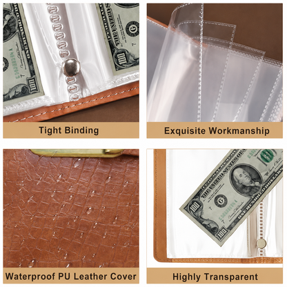 💵100 Transparent Pocket Currency Collectors Album💰