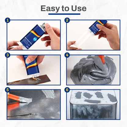 🔧 Heavy-Duty AB Metal Repair Glue – Fill Cracks, Holes & Damaged Metal