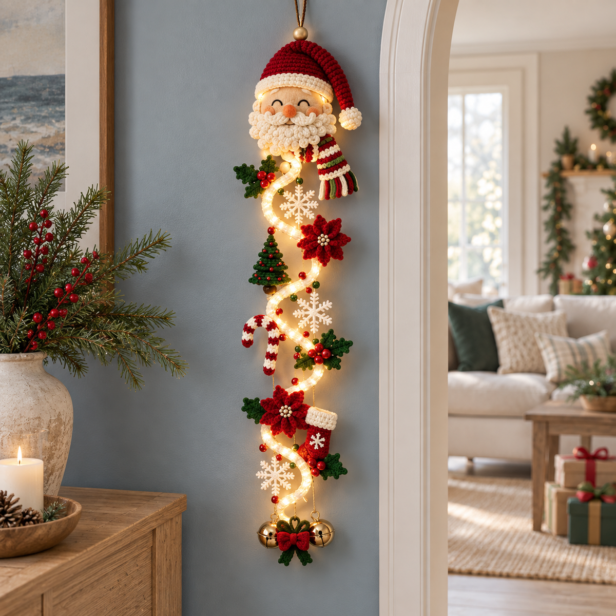 🎄 Glowing Christmas Door Hanger