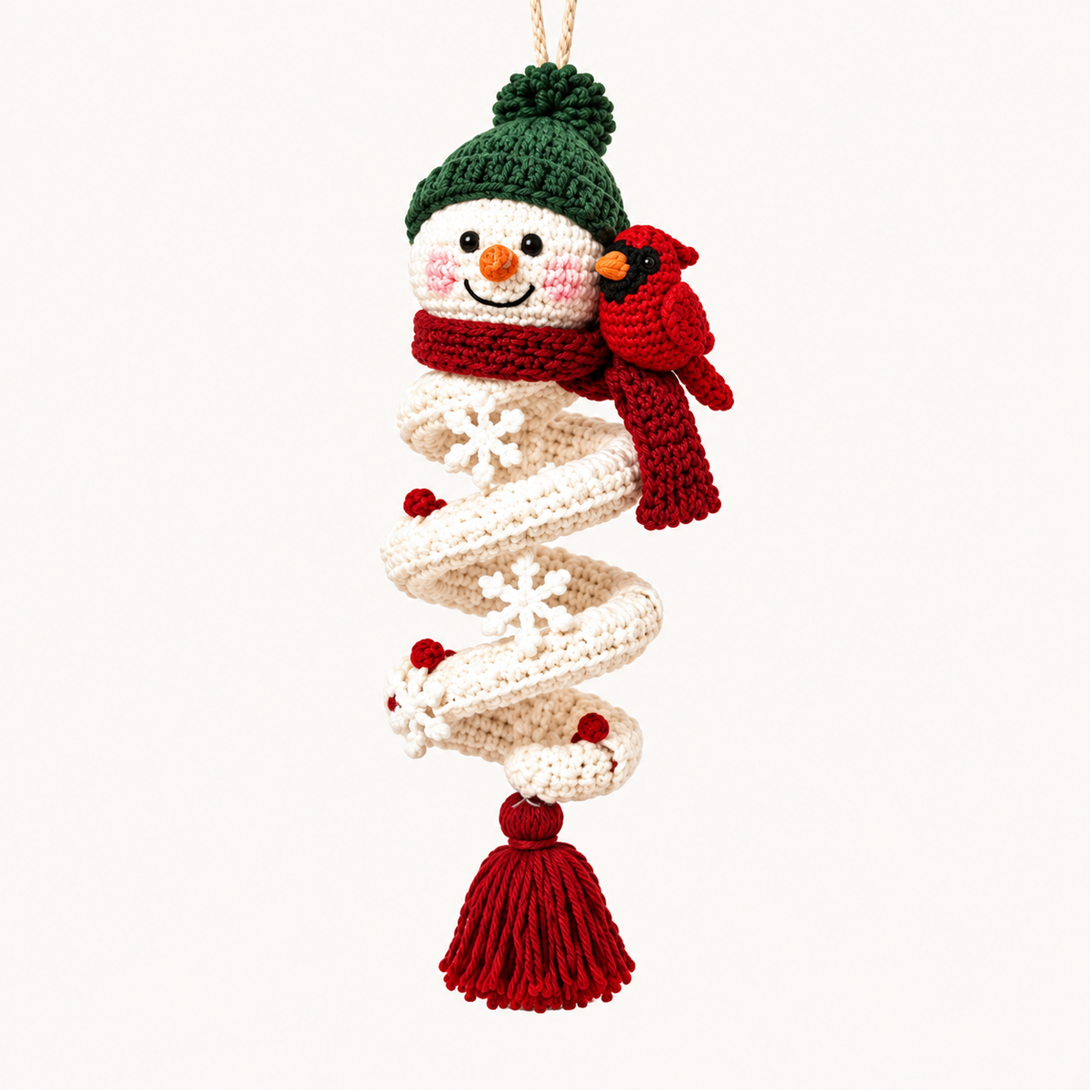☃️ DIY Crochet Spiral Snowman Ornament Kit – Make Your Own Christmas Keepsake