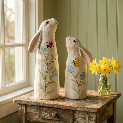 🔥Easter Hot Sale 49% OFF -Hand-Painted Spring Bunny Figurines