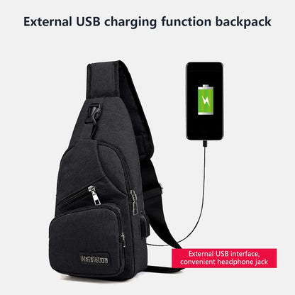 Men's Waterproof Oxford Sling Chest Bag for Travel & Daily Use