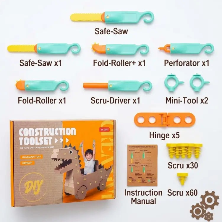 Cardboard Creator Kit tools and reusable connectors