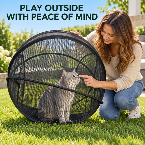 🎉🐱🌿 FreshAir Cat Haven™ – Pop-Up Mesh Playpen🎉