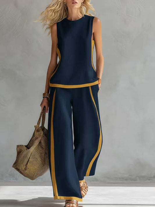 2026 Linen Blend Set | Color Block Comfort & Style ✨👚
