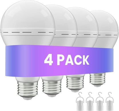 Rechargeable Emergency Light Bulbs, Camping Lamp Battery Powered LED Light Bulb 6000K Daylight 12W Equivalent with 1200mAh
