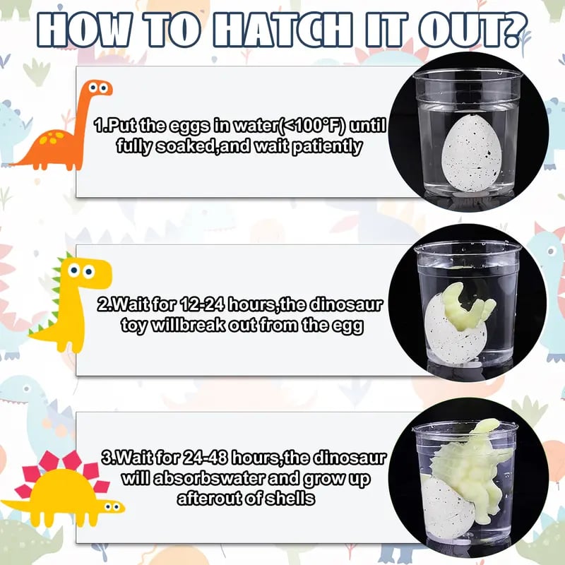 🦖 60 Hatching Dinosaur Eggs | Water-Expanding Dinosaur Surprise Toys
