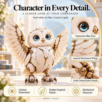 🦉 Mechanical Owl Egg – Transform & Reveal the Snowy Owl Inside 🥚✨