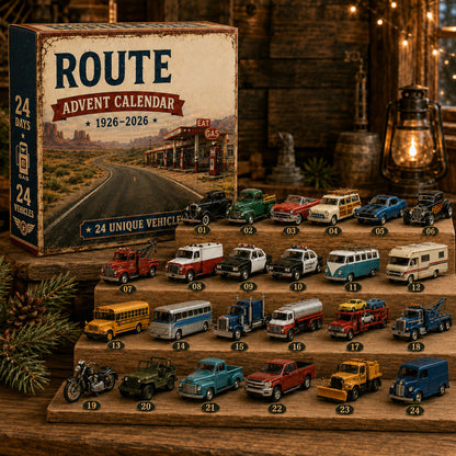 Route 66 Centennial Advent Calendar – 24 Days of American Road Legends | 1926–2026 Collector’s Edition