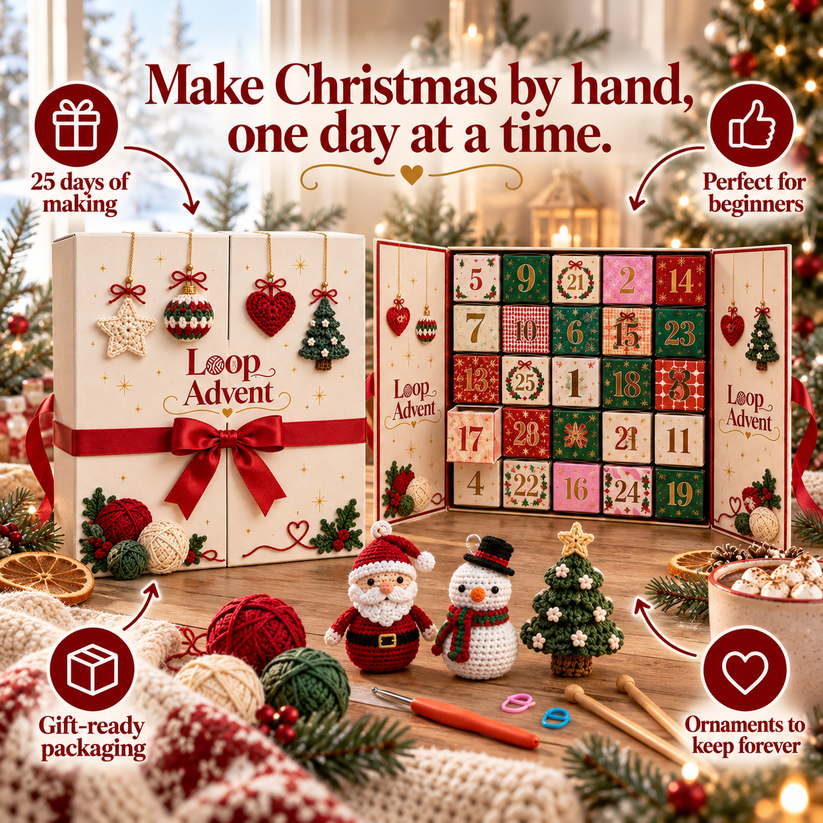🎄Crochet Christmas Advent Calendar – 24 Days of Handmade Holiday Charm🧶