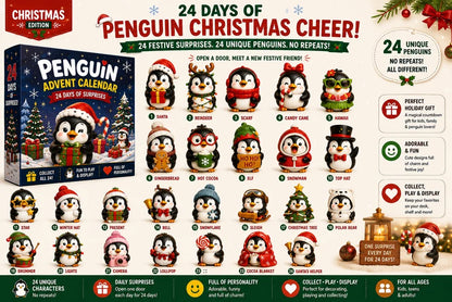 🐧 24 Days of Penguin Surprises Advent Calendar – 24 Unique Penguins, 3 Fun Editions