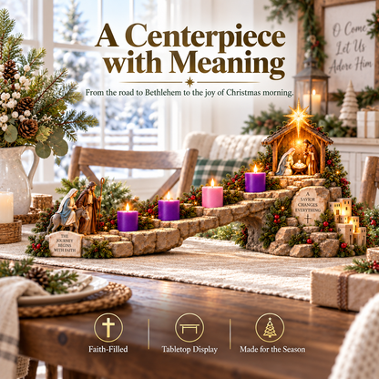 ✝️Journey to Bethlehem – 4-Week Lighted Advent Nativity Path