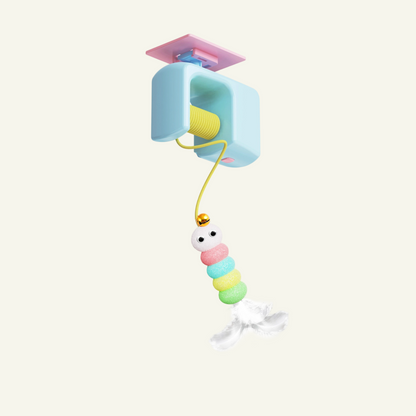Interactive Cat Toys, Echargeable HangingDoor Cat Toy with Replacement Toy and Elastic Rope, Automatic Electric Flying Feather Cat Toy for Chase Exercise Enrichment Stimulation, Durable Safe Hanging Toy for Bored Kittens Adult Multi Cat Households teaser