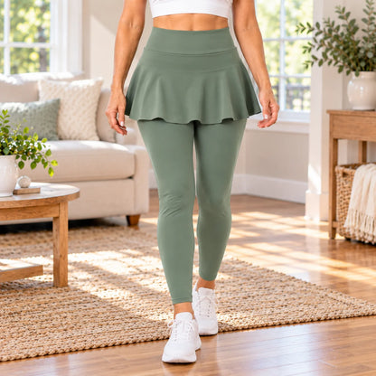 Women’s High-Waist Skirted Stretch Pants