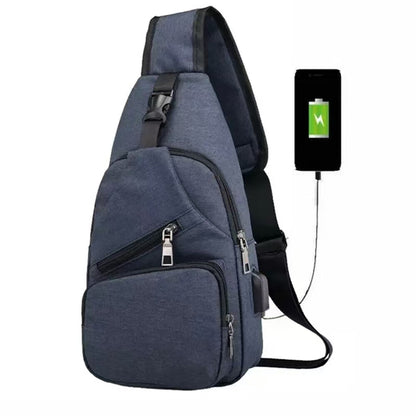 Men's Waterproof Oxford Sling Chest Bag for Travel & Daily Use