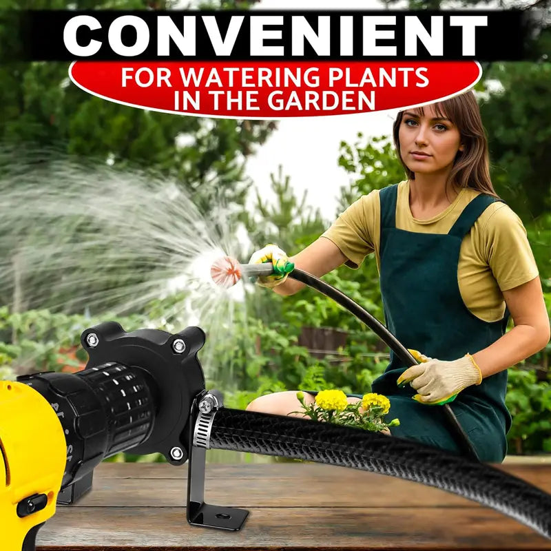 High-Flow Electric Drill Pump – Self Priming Portable Water Pump, Drill Powered Transfer Pump for Water, Oil, Gasoline & Diesel | Hand-Powered, Non-Electric Pump