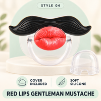 Red Lips Gentleman Mustache