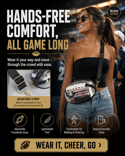 Clear Football Crossbody Bag | Game Day Clear Purse