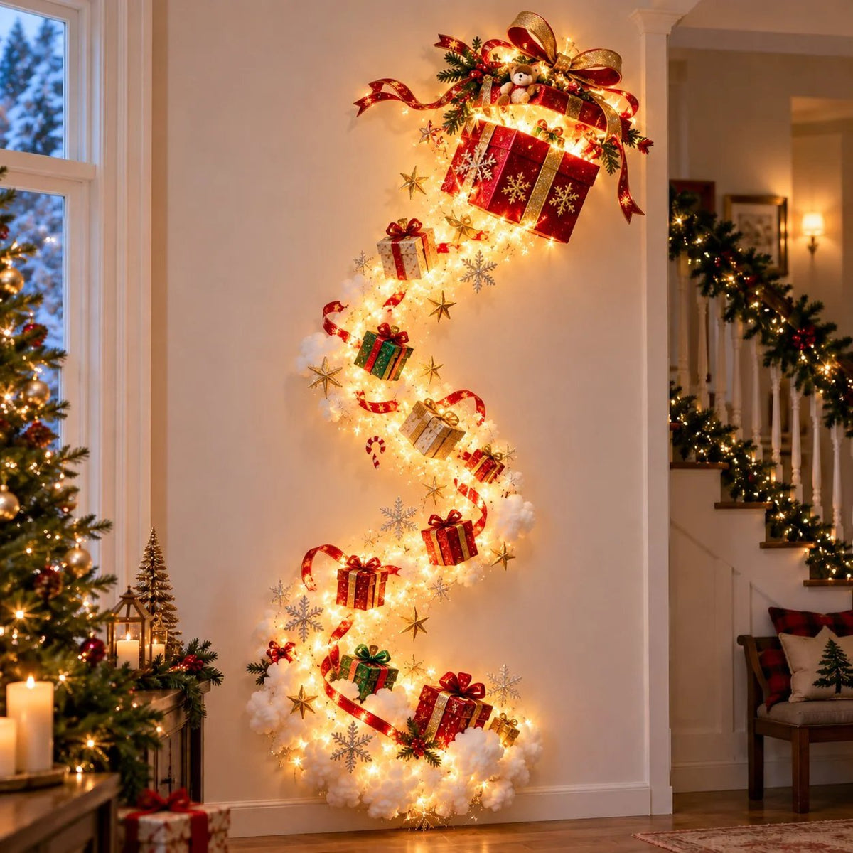 🎄✨ Wall light “Enchanted Christmas Trail” | A touch of Christmas magic after dark