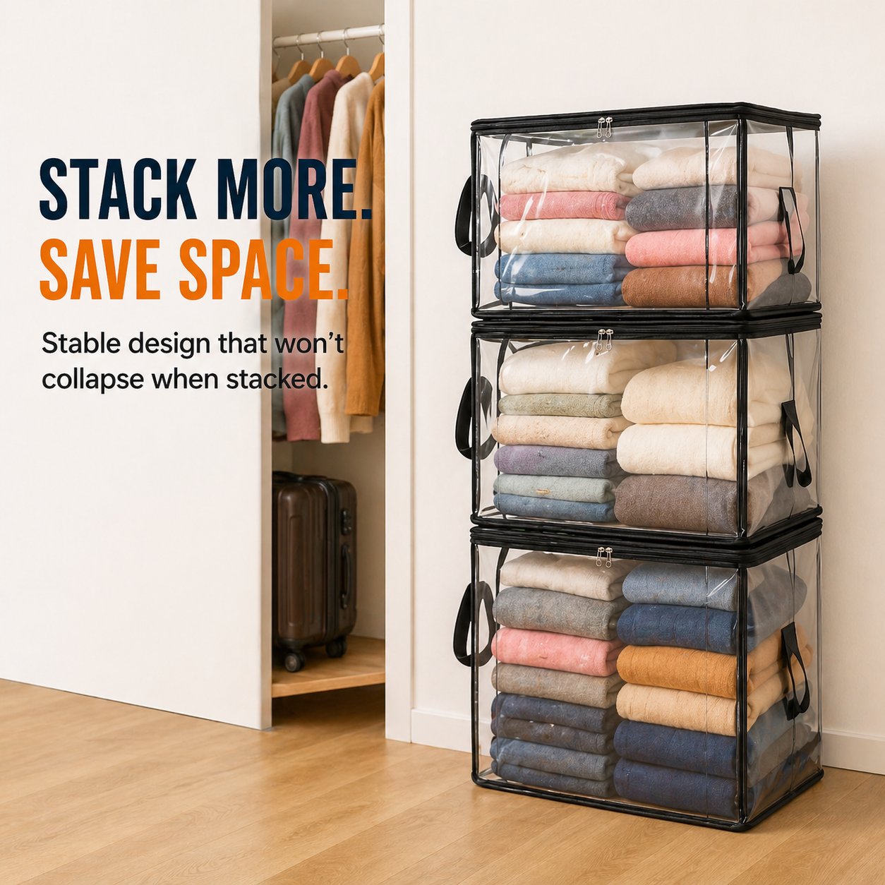 ✨250th Anniversary Special Day Sale 49% OFF📦Large Heavy-Duty Thick Plastic Clear Storage