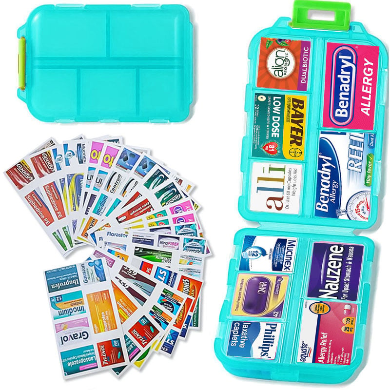 🔥BLACK FRIDAY 49% OFF💥Travel Pill Organizer Box (147 Labels for Customization)