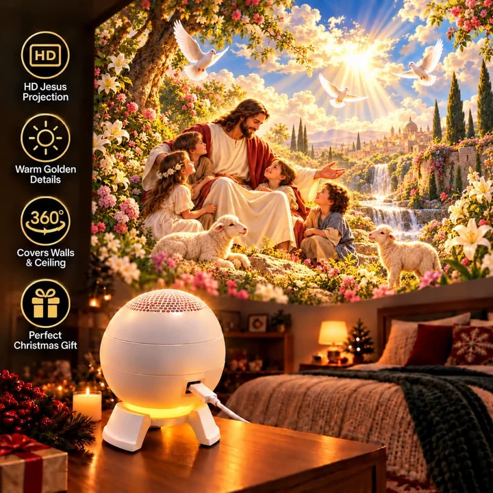 ✨ Last Day – 50% OFF!✨ Jesus Loves the Little Children 5D Projection Light✝️