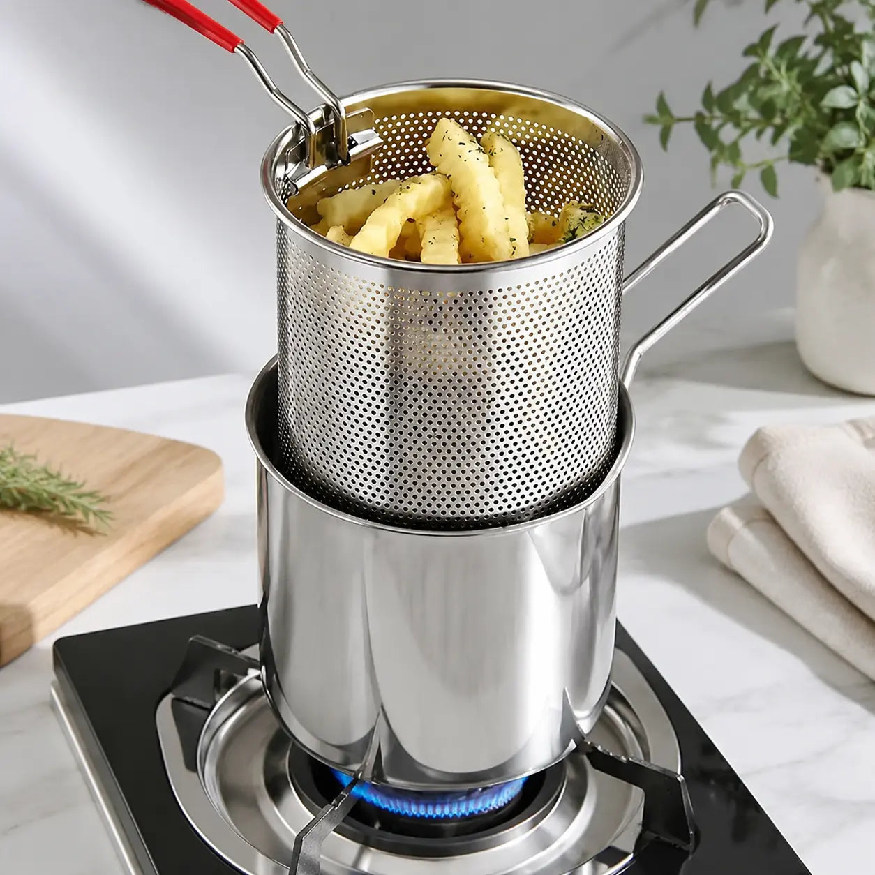 ⚡Stainless Steel Deep Fryer Set