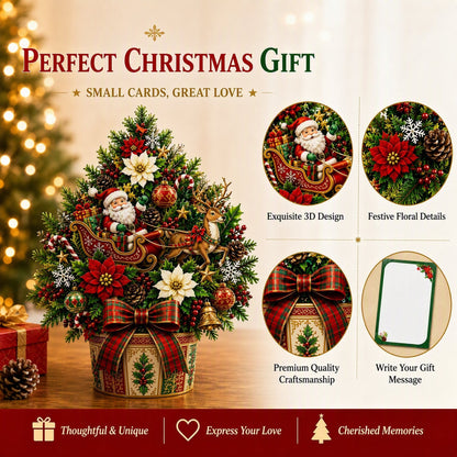 🔥 Pop-Up 3D Christmas Tree Card ✨ Turns Into Freestanding Festive Table Decor🔥