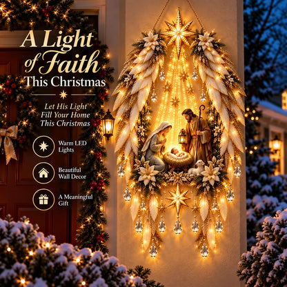 ✨ Lighted 3D Angel Wings Christmas Nativity Wall Decor ✨